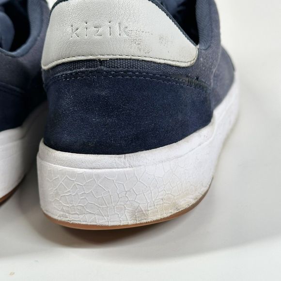 Kizik The Prague Navy Blue Canvas Suede Sneakers Shoes Mens 13 Wide W 14.5 Wide - Picture 14 of 16
